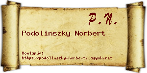 Podolinszky Norbert névjegykártya